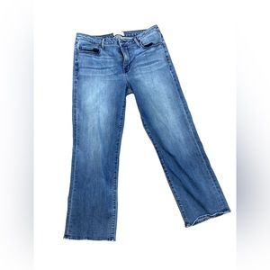 Parker Smith Split calf jeans. Size 30. Light wash denim